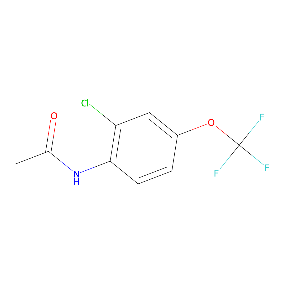 2'-Chloro-4'-(trifluoromethoxy)acetanilide molecular structure, CAS 256529-43-8