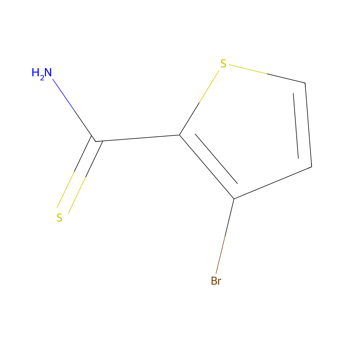 3-Bromothiophene-2-carbothioamide molecular structure, CAS 256529-47-2