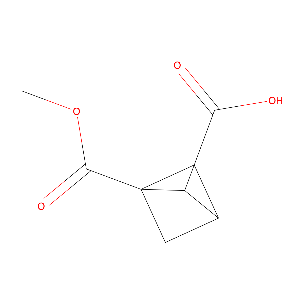 1-(Methoxycarbonyl)bicyclo(1.1.1)pentane-2-carboxylic acid molecular structure, CAS 2565586-24-3