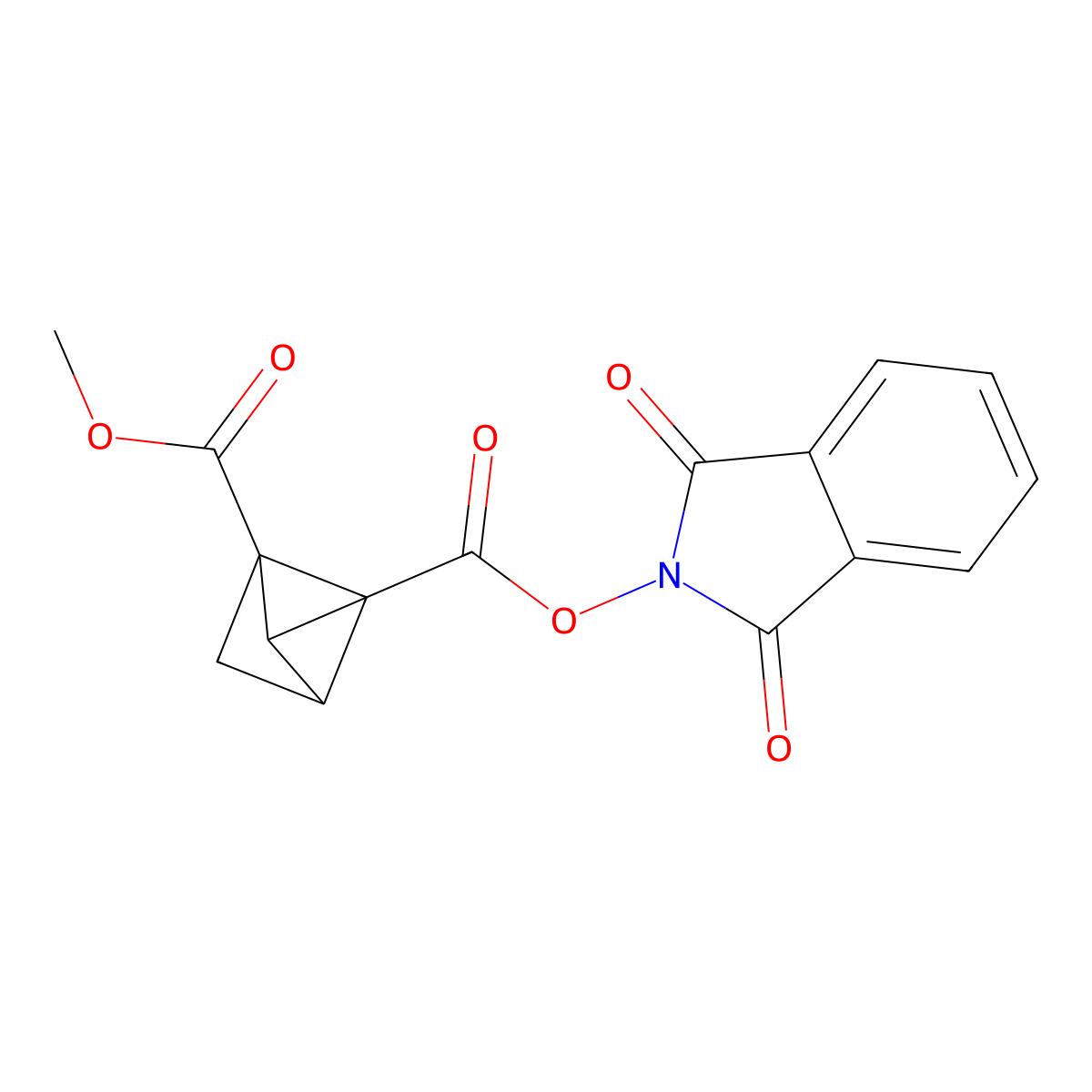 O2-(1,3-dioxoisoindolin-2-yl) O1-methyl bicyclo[1.1.1]pentane-1,2-dicarboxylate molecular structure, CAS 2565586-25-4