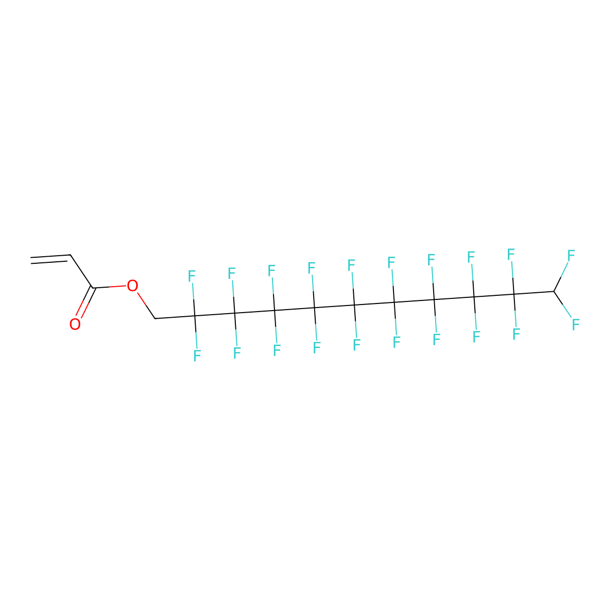 1H,1H,11H-Eicosafluoroundecyl acrylate molecular structure, CAS 25656-07-9