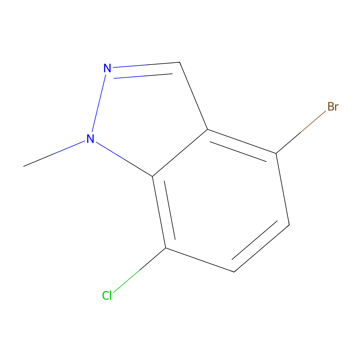 4-bromo-7-chloro-1-methyl-1H-Indazole molecular structure, CAS 2565643-83-4