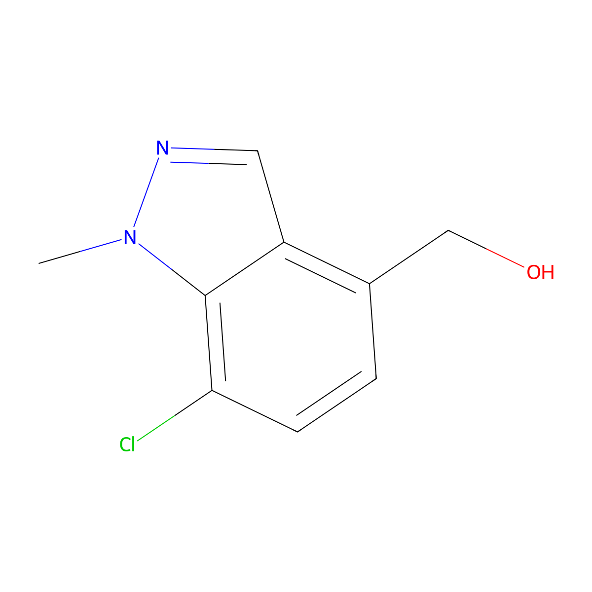 7-chloro-1-methyl-1H-Indazole-4-methanol molecular structure, CAS 2565643-90-3