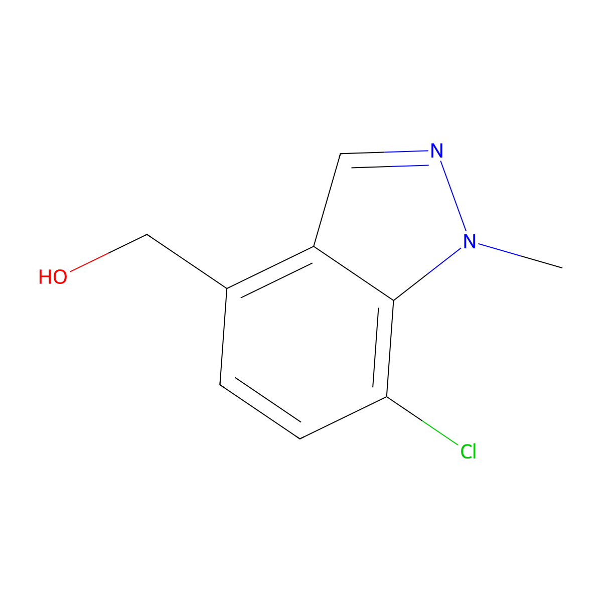 7-chloro-1-methyl-1H-Indazole-4-methanol molecular structure, CAS 2565643-90-3