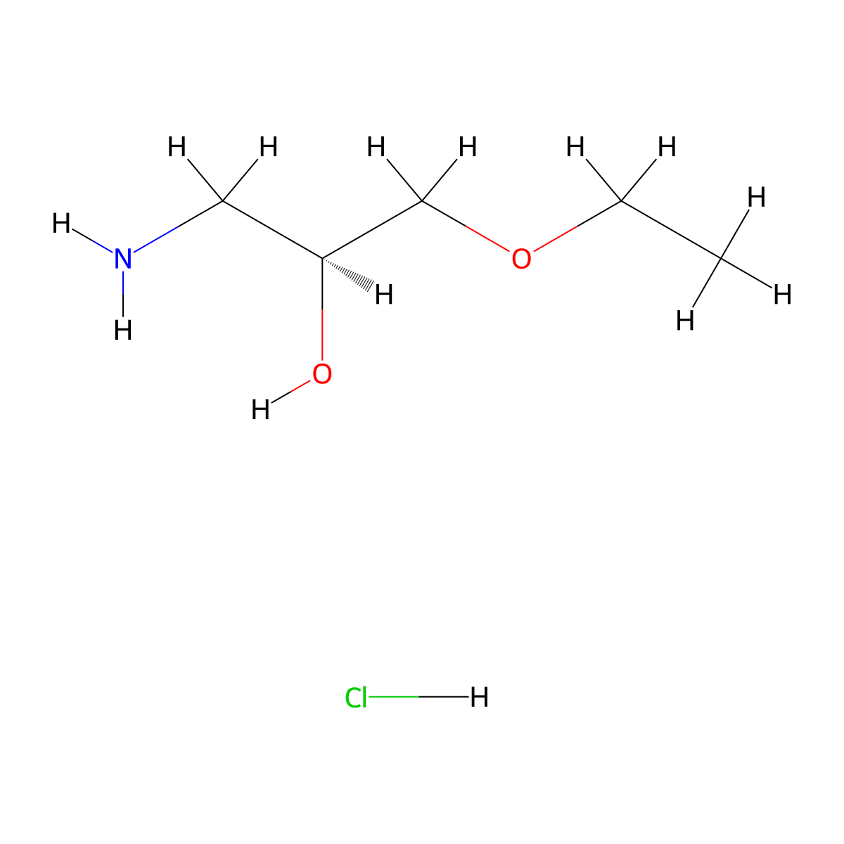 (2S)-1-amino-3-ethoxypropan-2-ol hydrochloride molecular structure, CAS 2565790-46-5