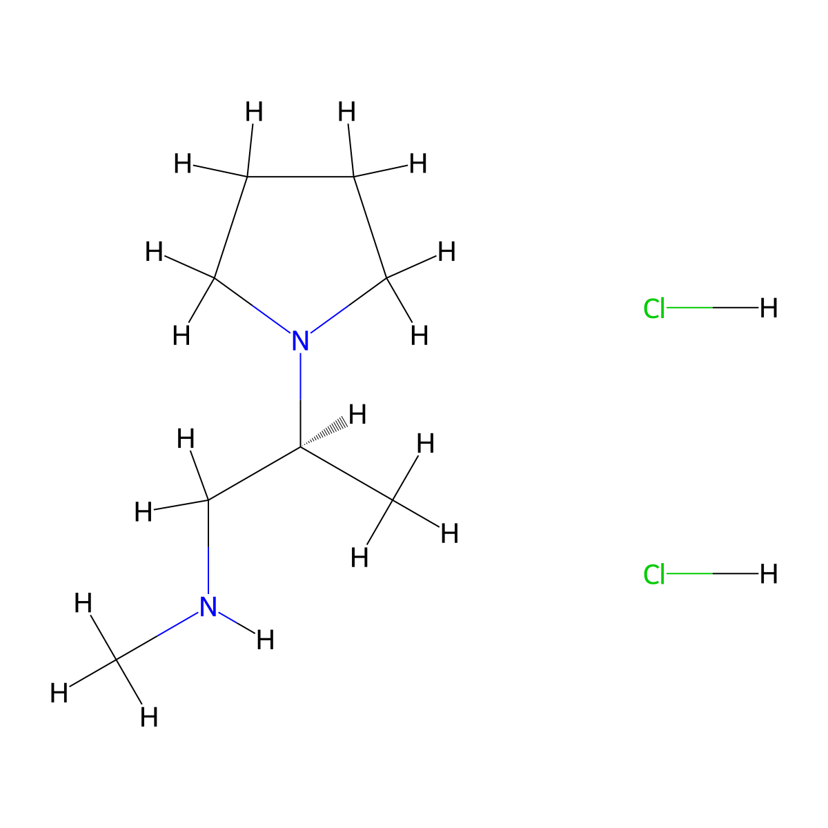 methyl[(2S)-2-(pyrrolidin-1-yl)propyl]amine dihydrochloride molecular structure, CAS 2565790-84-1