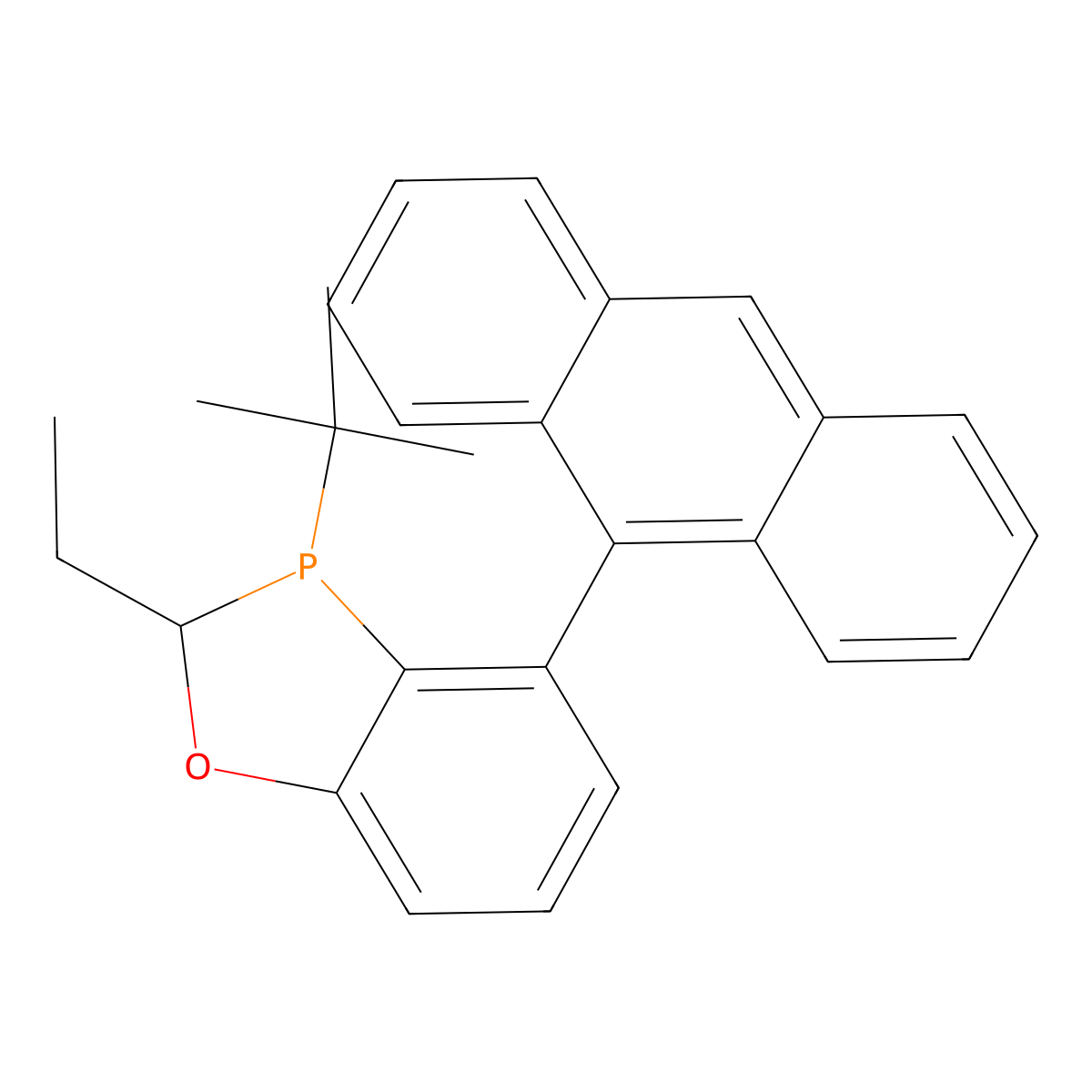 (2R,3R)-4-(Anthracen-9-yl)-3-(tert-butyl)-2-ethyl-2,3-dihydrobenzo[d][1,3]oxaphosphole molecular structure, CAS 2565792-21-2