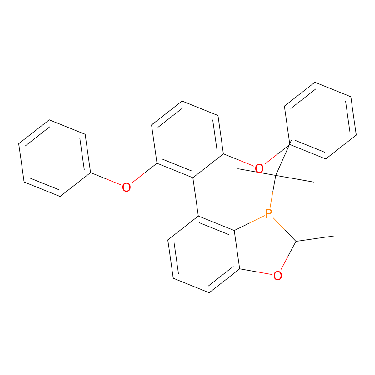 (2R,3R)-3-(tert-Butyl)-4-(2,6-diphenoxyphenyl)-2-methyl-2,3-dihydrobenzo[d][1,3]oxaphosphole molecular structure, CAS 2565792-32-5