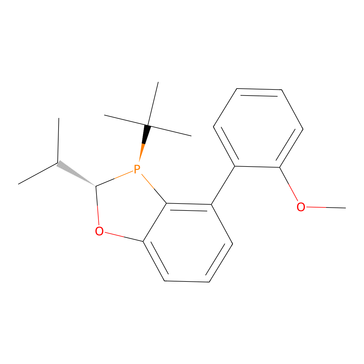 (2S,3S)-3-(tert-Butyl)-2-isopropyl-4-(2-methoxyphenyl)-2,3-dihydrobenzo[d][1,3]oxaphosphole molecular structure, CAS 2565792-33-6