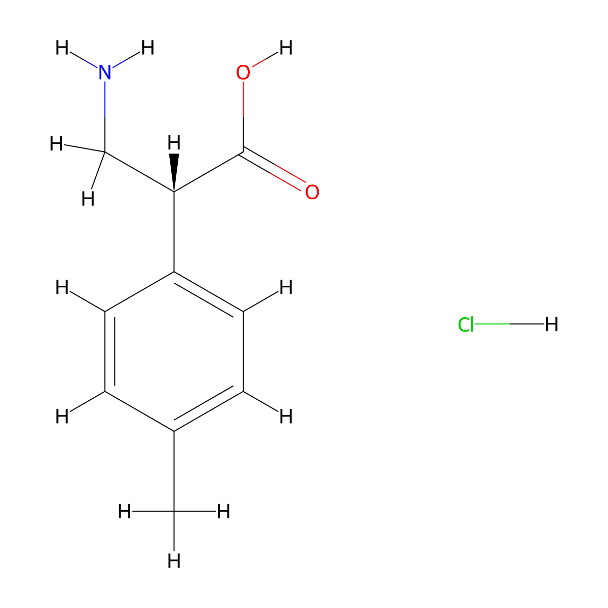 (R)-3-Amino-2-p-tolyl-propionic acid, hydrochloride molecular structure, CAS 2565792-57-4