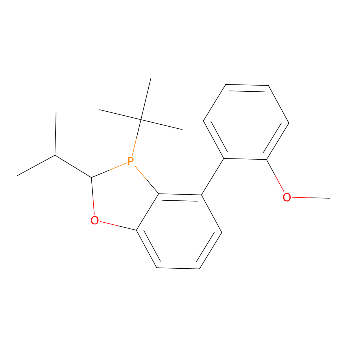 (2R,3R)-3-(tert-Butyl)-2-isopropyl-4-(2-methoxyphenyl)-2,3-dihydrobenzo[d][1,3]oxaphosphole molecular structure, CAS 2565792-63-2