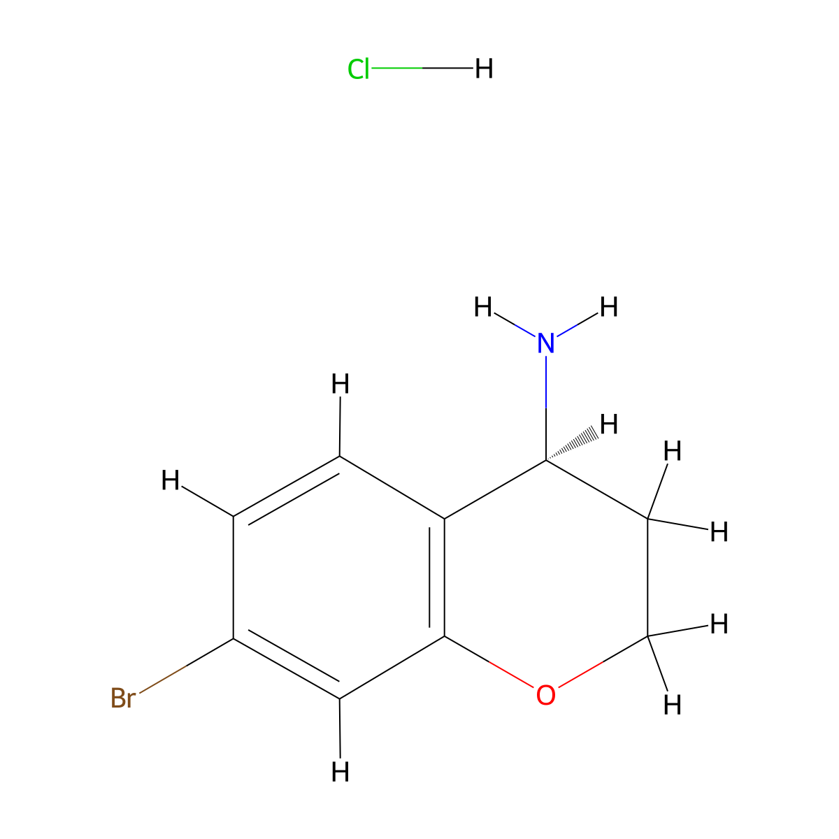 (S)-7-Bromochroman-4-amine hydrochloride molecular structure, CAS 2565794-06-9