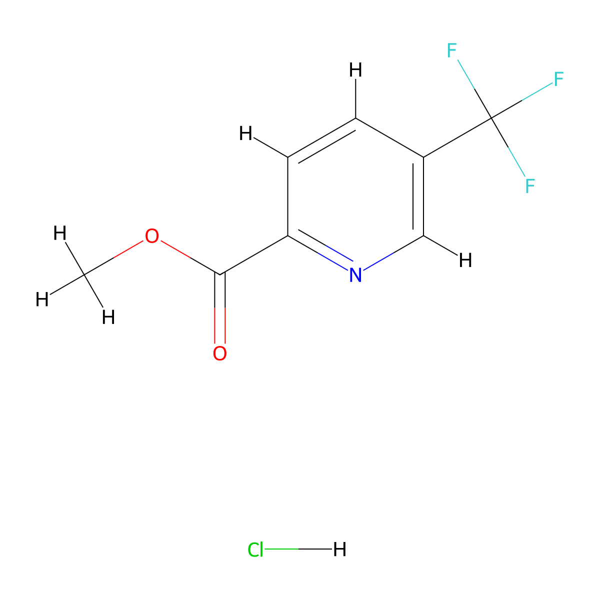 Methyl 5-(trifluoromethyl)picolinate hydrochloride molecular structure, CAS 2565794-39-8