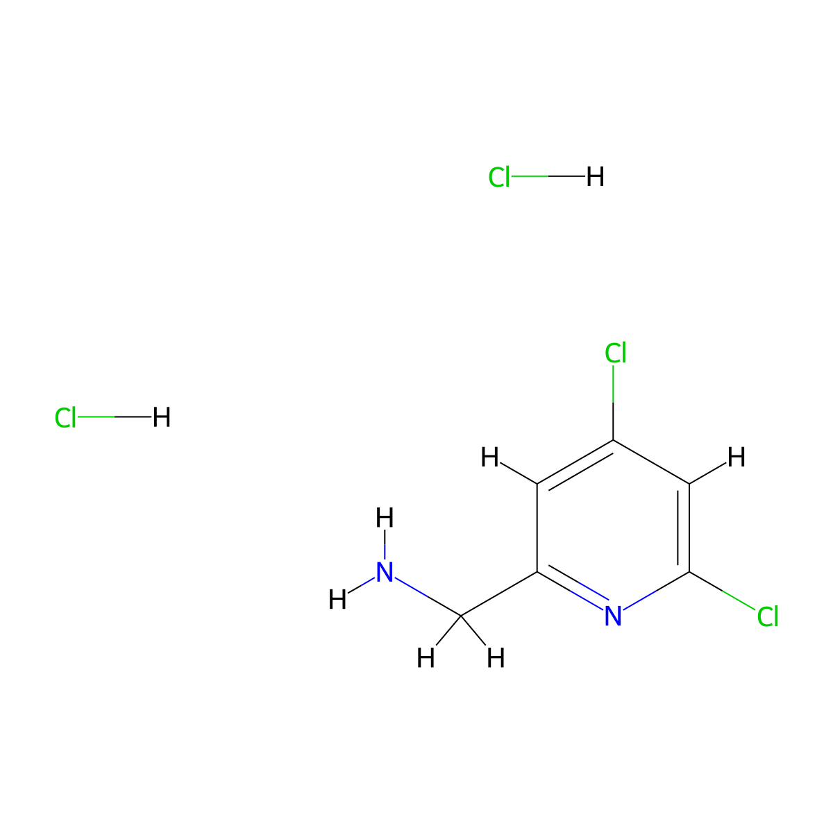 (4,6-Dichloropyridin-2-yl)methanamine dihydrochloride molecular structure, CAS 2565805-73-2