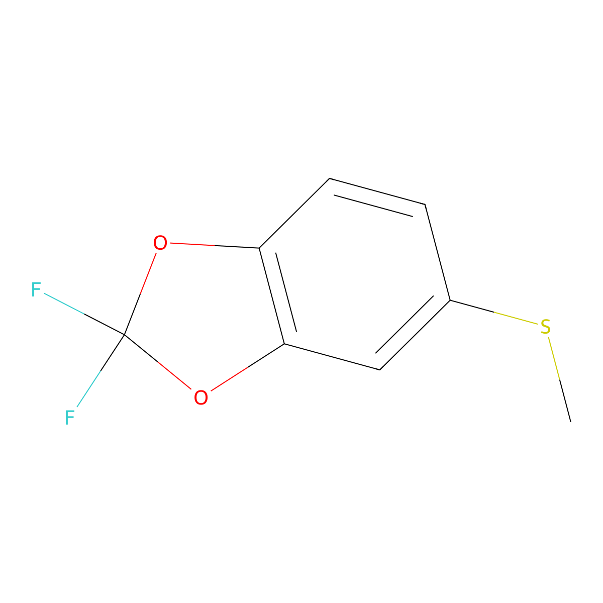 2,2-Difluoro-5-(methylthio)benzo[d][1,3]dioxole molecular structure, CAS 2565806-39-3