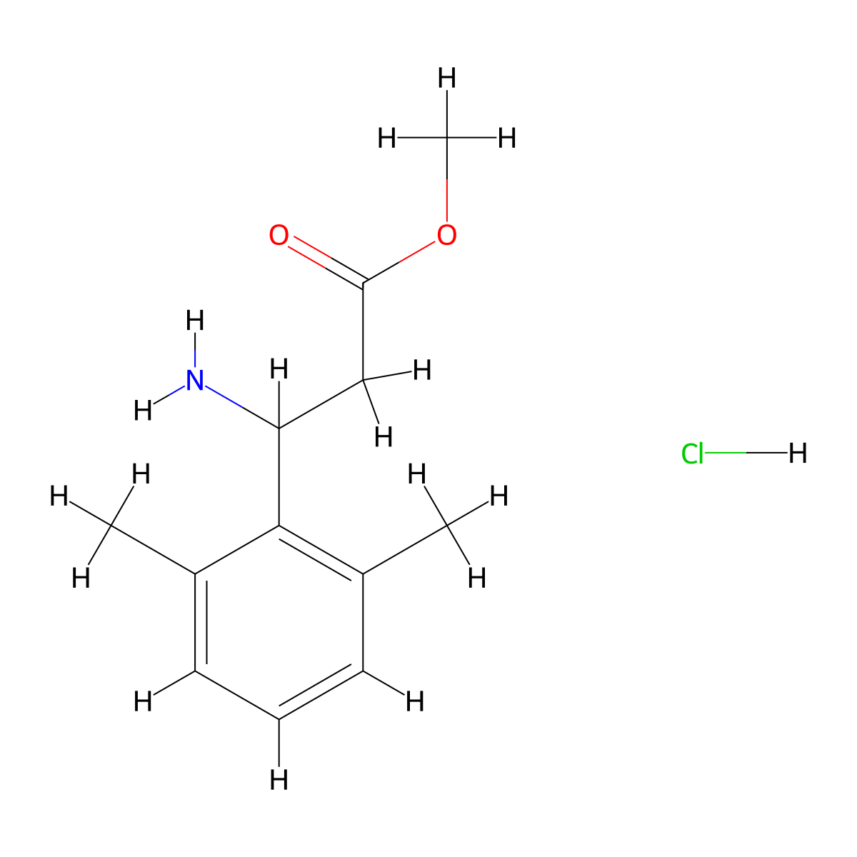 Methyl 3-amino-3-(2,6-dimethylphenyl)propanoate hydrochloride molecular structure, CAS 2565806-40-6