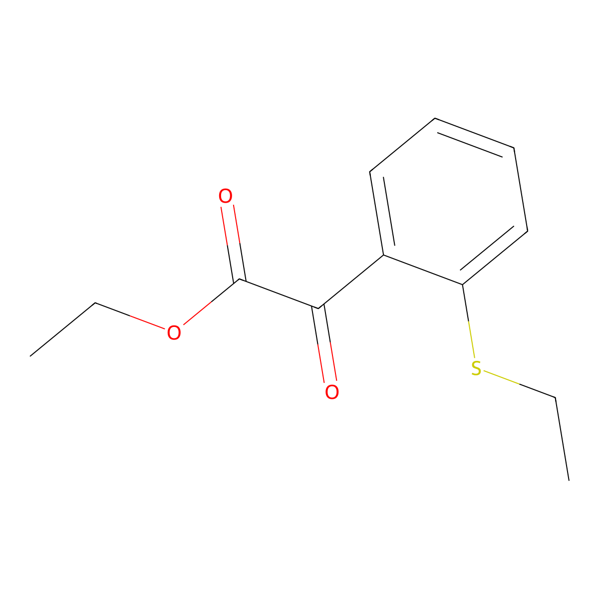 Ethyl 2-(2-(ethylthio)phenyl)-2-oxoacetate molecular structure, CAS 2565806-75-7