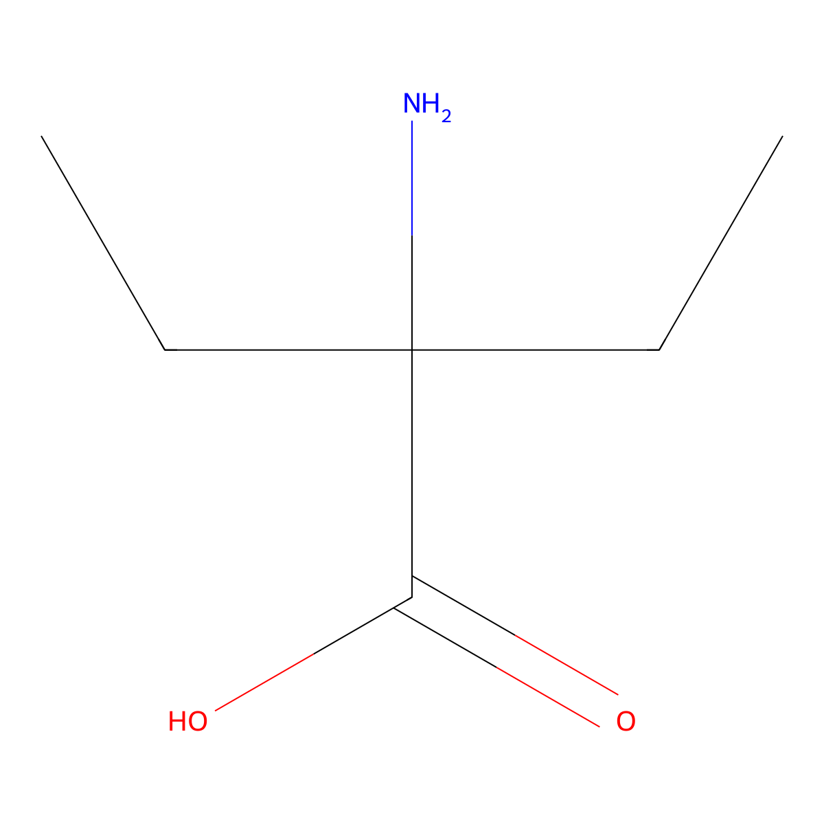 alpha-Amino-2-ethylbutanoic acid molecular structure, CAS 2566-29-2