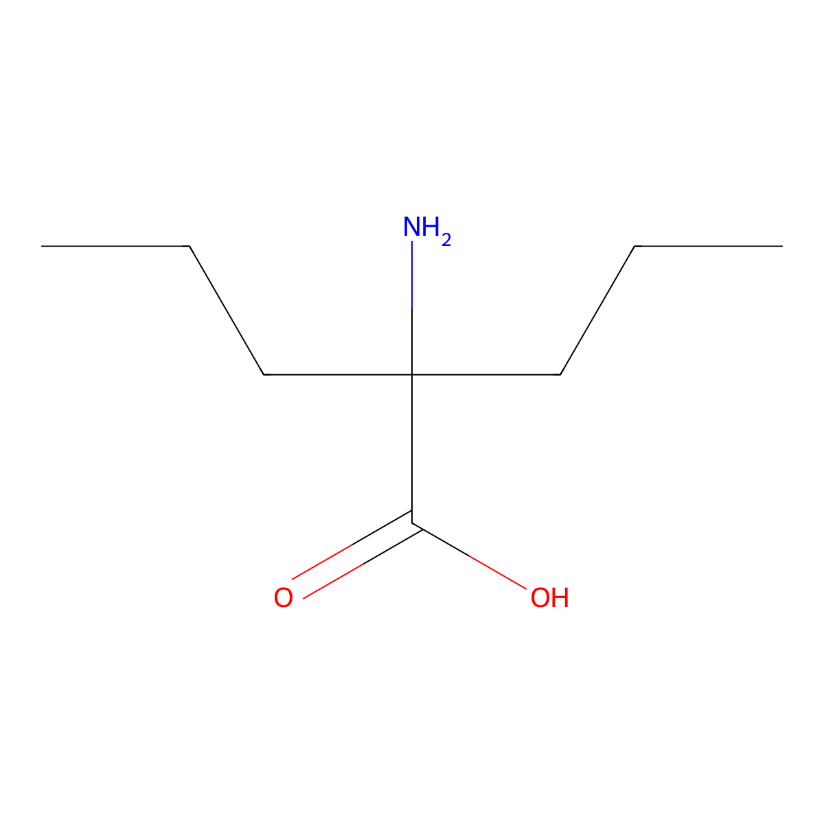 Dipropylglycine molecular structure, CAS 2566-31-6