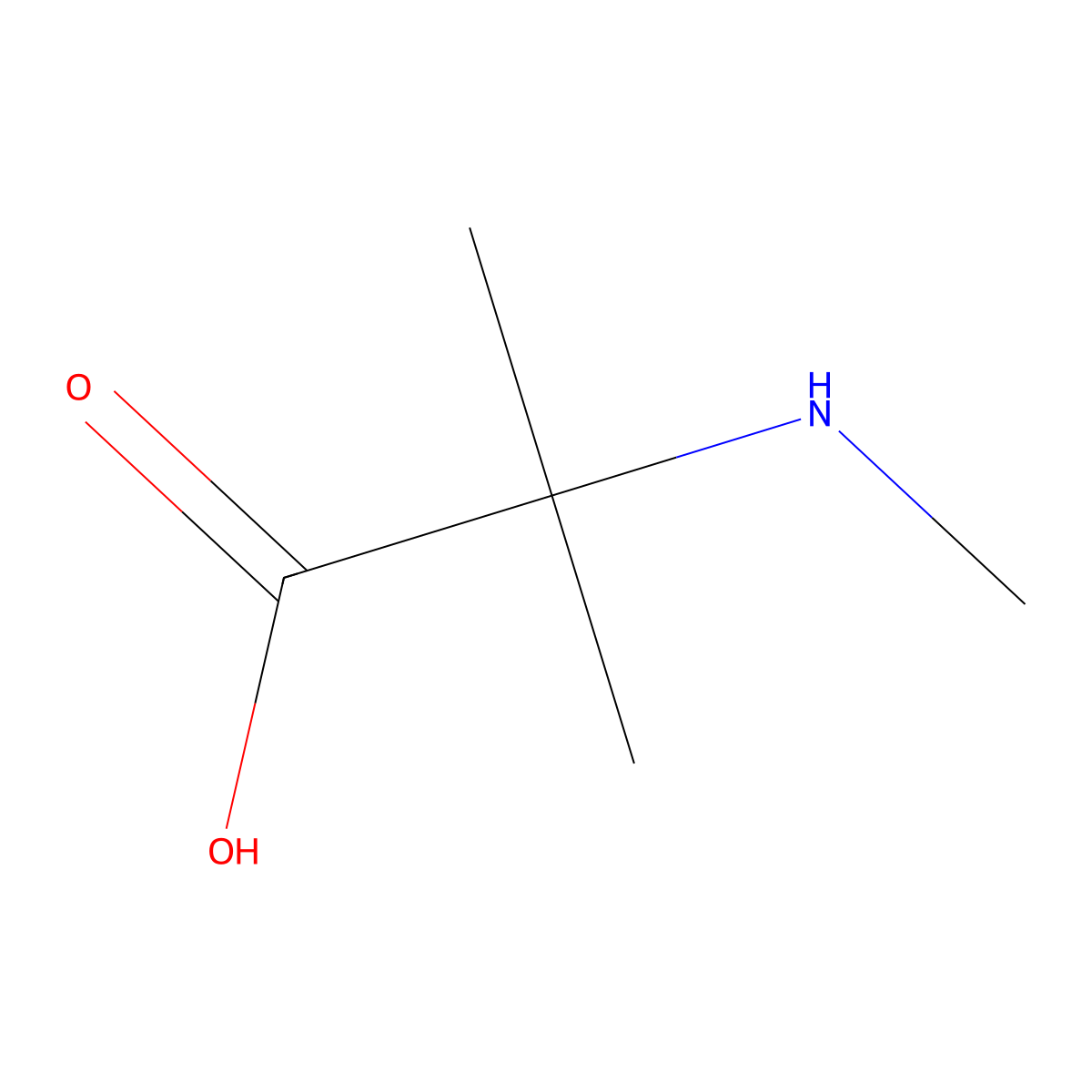 alpha-(Methylamino)isobutyric acid molecular structure, CAS 2566-34-9