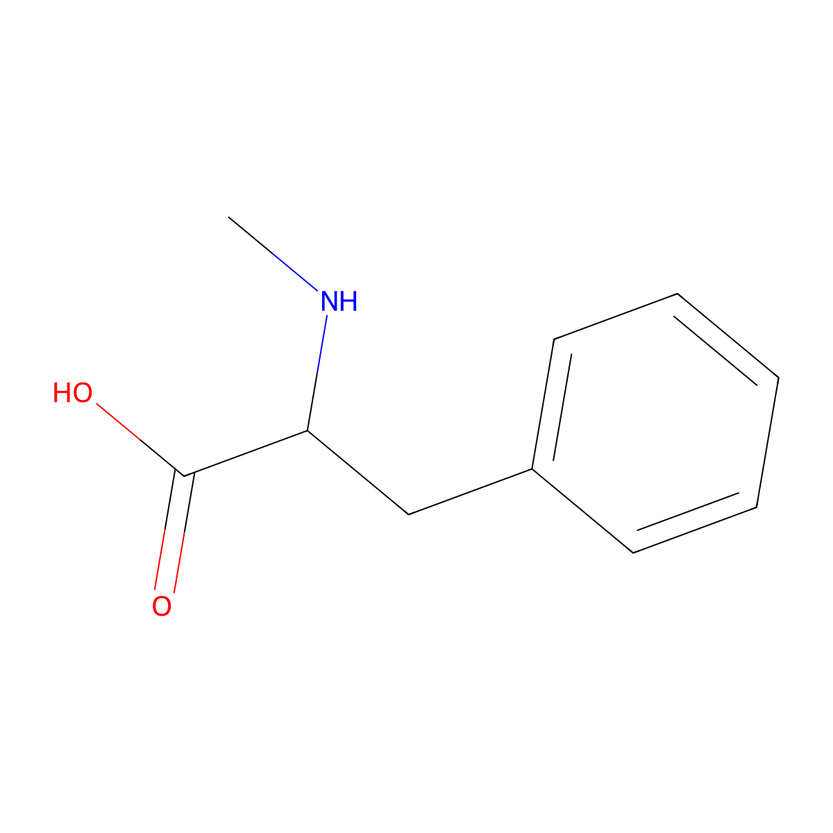 2-(Methylamino)-3-phenylpropanoic acid molecular structure, CAS 2566-35-0