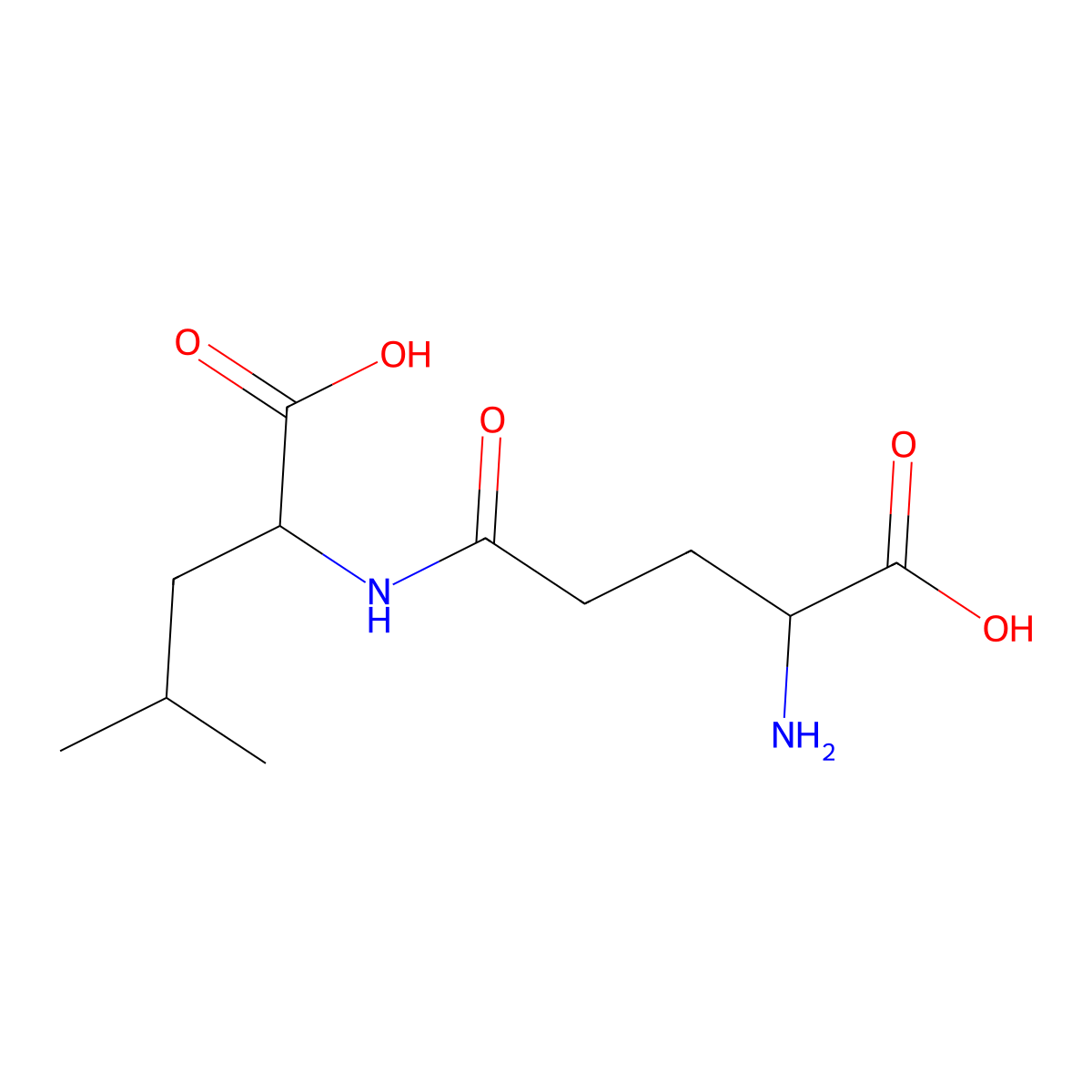 gamma-Glutamylleucine molecular structure, CAS 2566-39-4