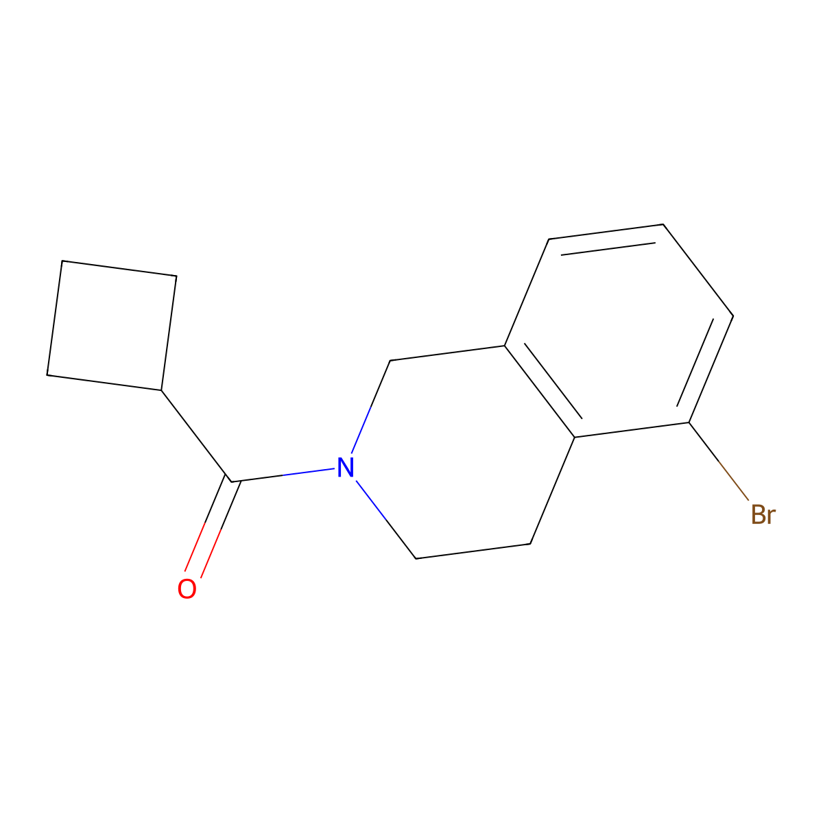 (5-Bromo-3,4-dihydroisoquinolin-2(1H)-yl)(cyclobutyl)methanone molecular structure, CAS 2566170-00-9
