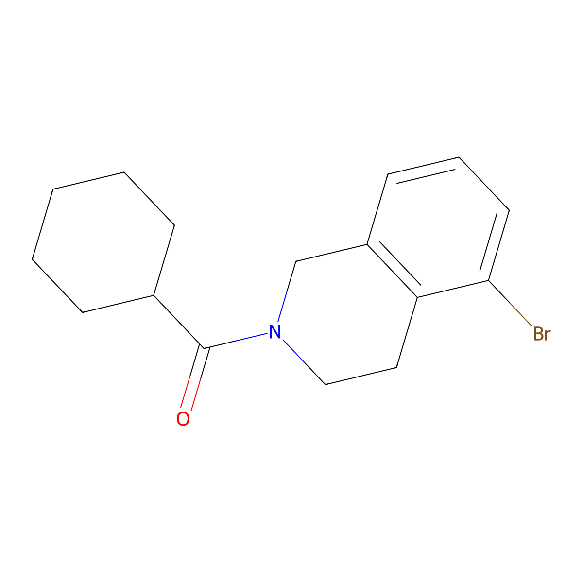 (5-Bromo-3,4-dihydroisoquinolin-2(1H)-yl)(cyclohexyl)methanone molecular structure, CAS 2566171-34-2
