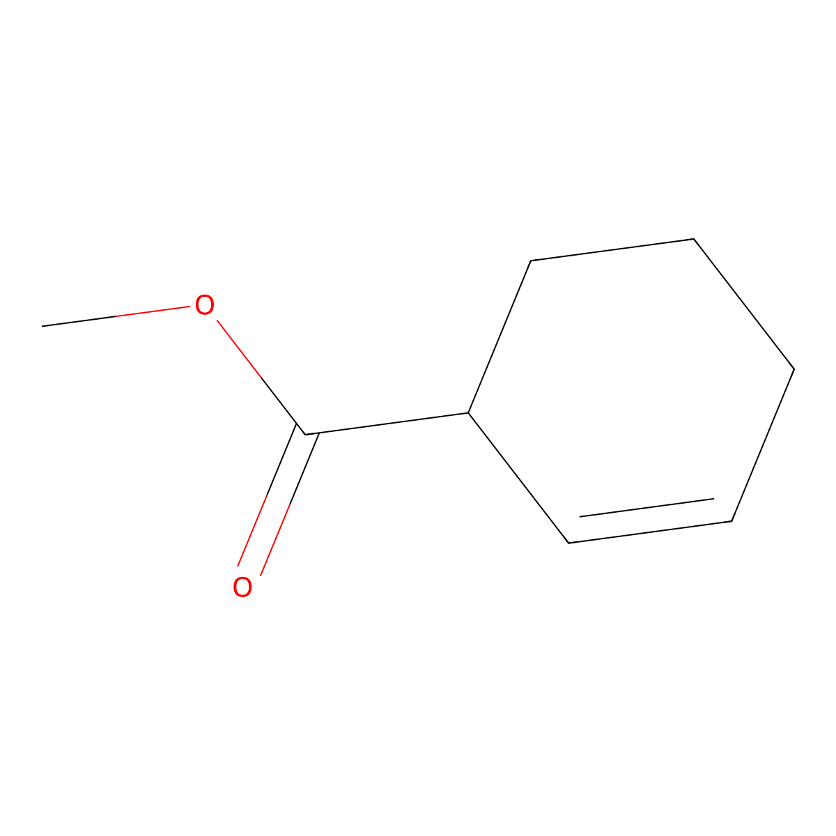 Methyl cyclohex-2-ene-1-carboxylate molecular structure, CAS 25662-37-7
