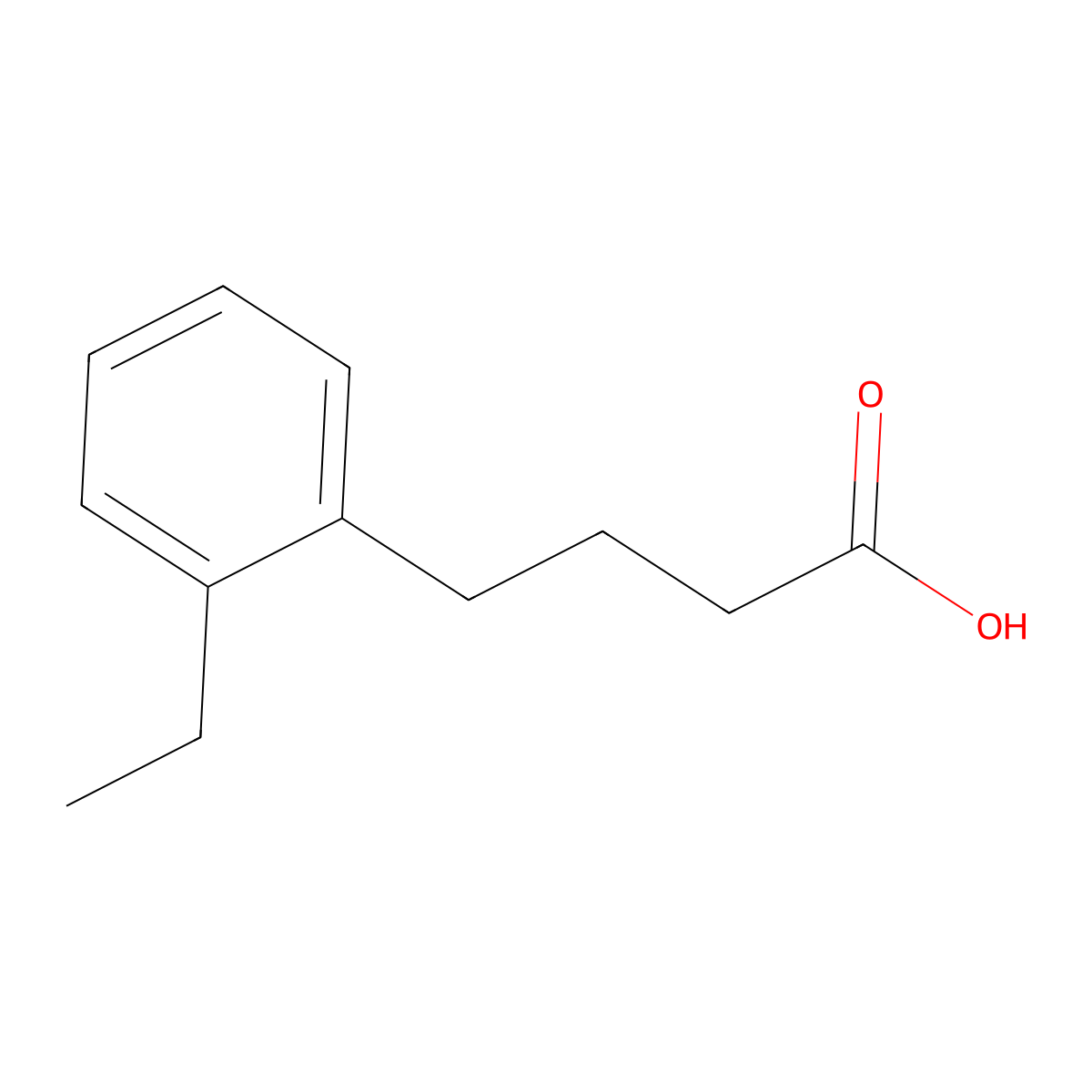 4-(2-Ethylphenyl)butanoic acid molecular structure, CAS 25663-59-6