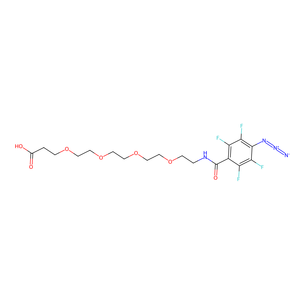 4-Azide-TFP-Amide-PEG4-acid molecular structure, CAS 2566404-74-6