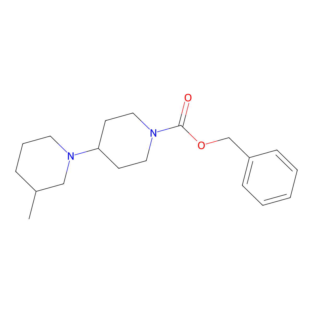 (R)-Benzyl 3-methyl-[1,4-bipiperidine]-1-carboxylate molecular structure, CAS 2566441-13-0