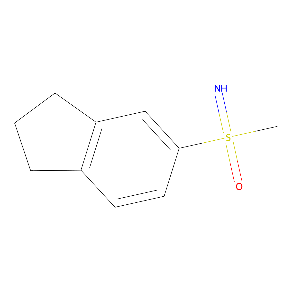 Imino-indan-5-yl-methyl-oxo-sulfane molecular structure, CAS 2566443-60-3