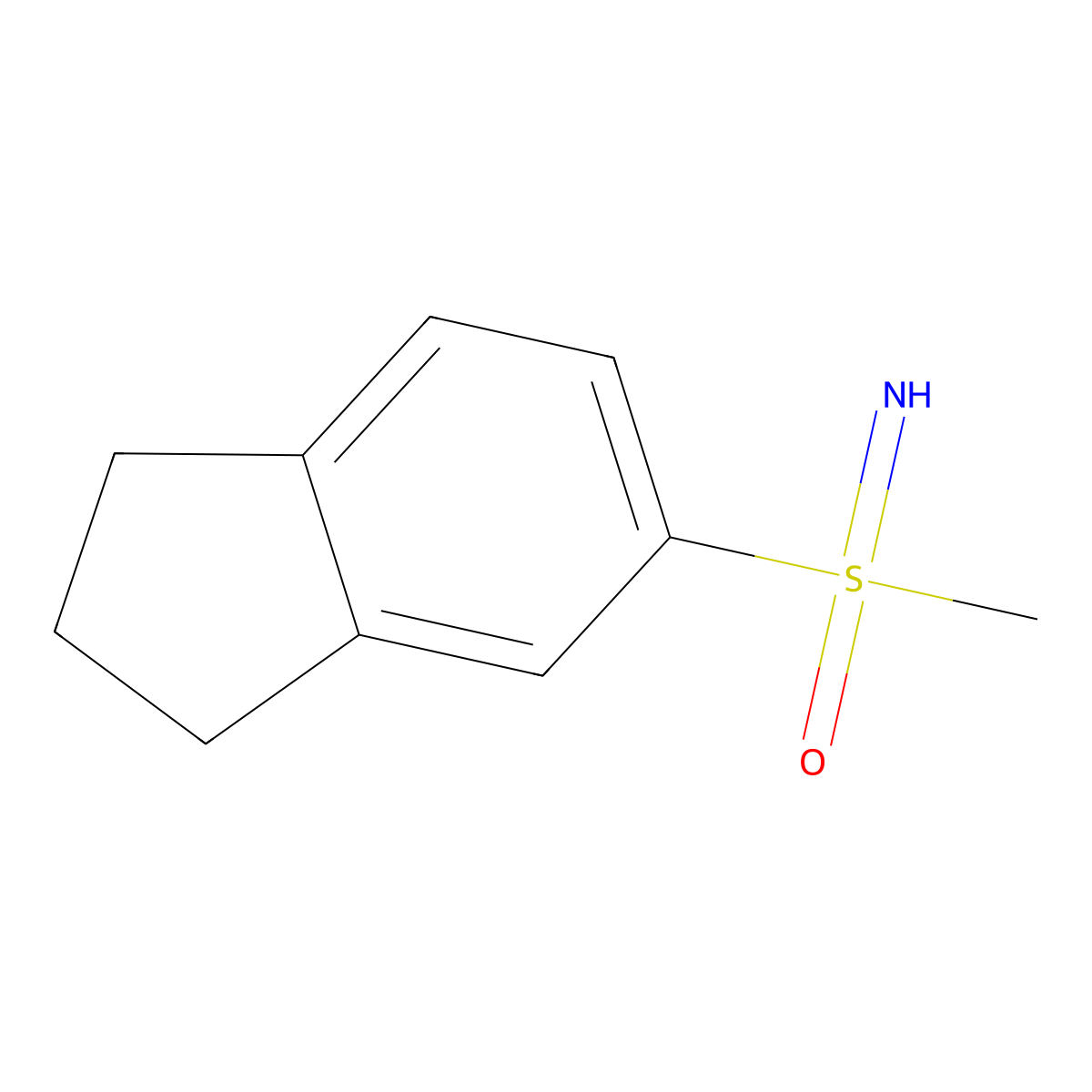 Imino-indan-5-yl-methyl-oxo-sulfane molecular structure, CAS 2566443-60-3