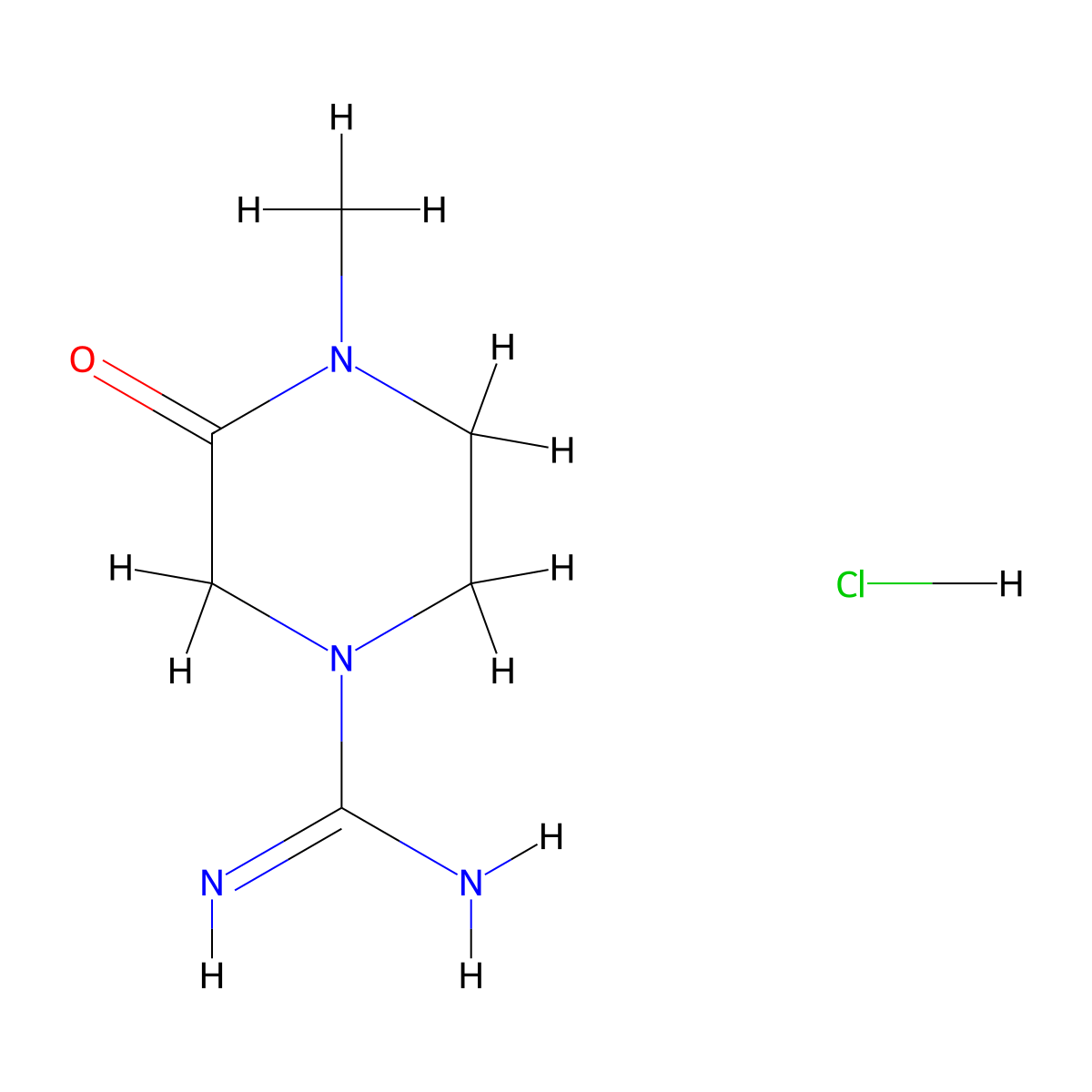 4-Methyl-3-oxopiperazine-1-carboximidamide hydrochloride molecular structure, CAS 2566470-19-5