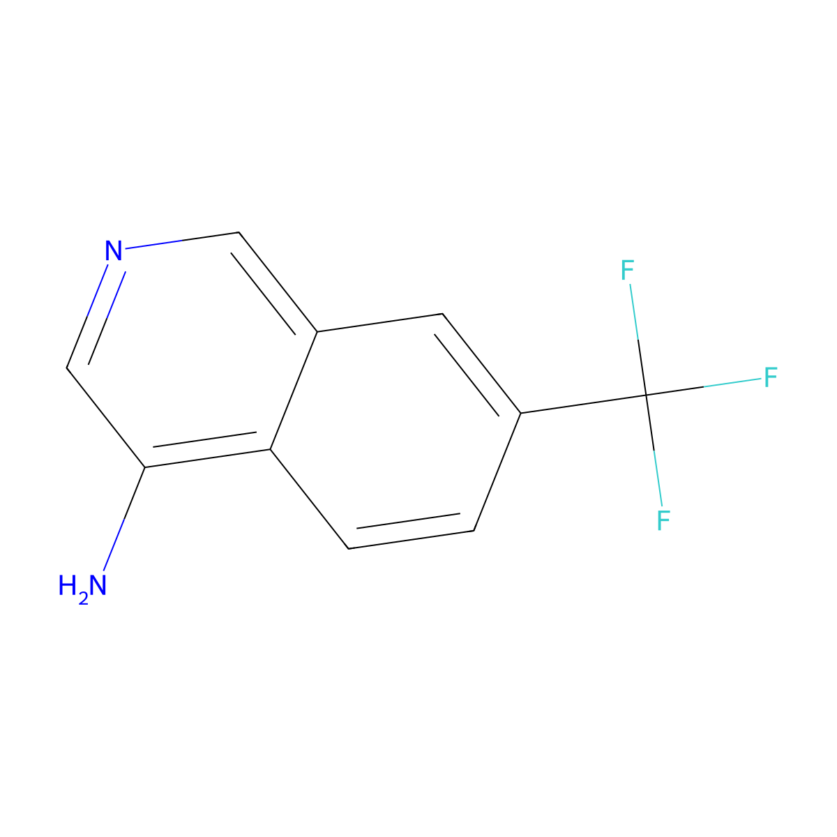 7-(Trifluoromethyl)isoquinolin-4-amine molecular structure, CAS 2566470-66-2
