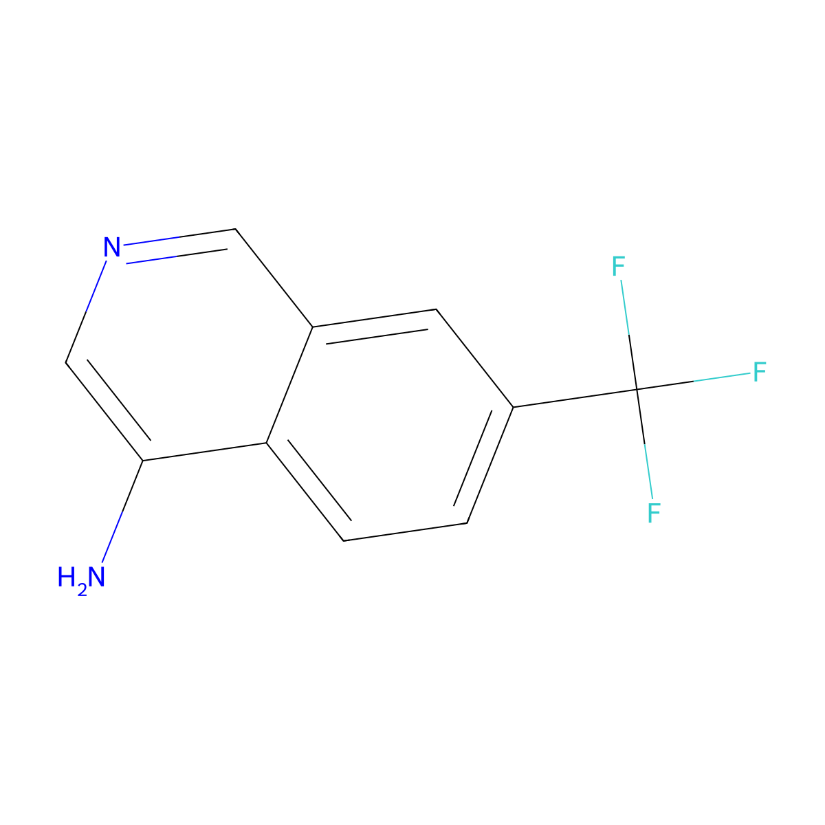 7-(Trifluoromethyl)isoquinolin-4-amine molecular structure, CAS 2566470-66-2