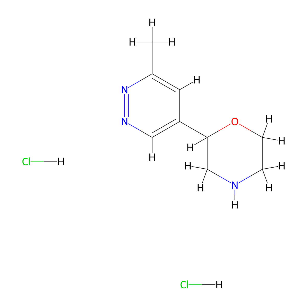 2-(6-Methylpyridazin-4-YL)morpholine dihydrochloride molecular structure, CAS 2566471-15-4