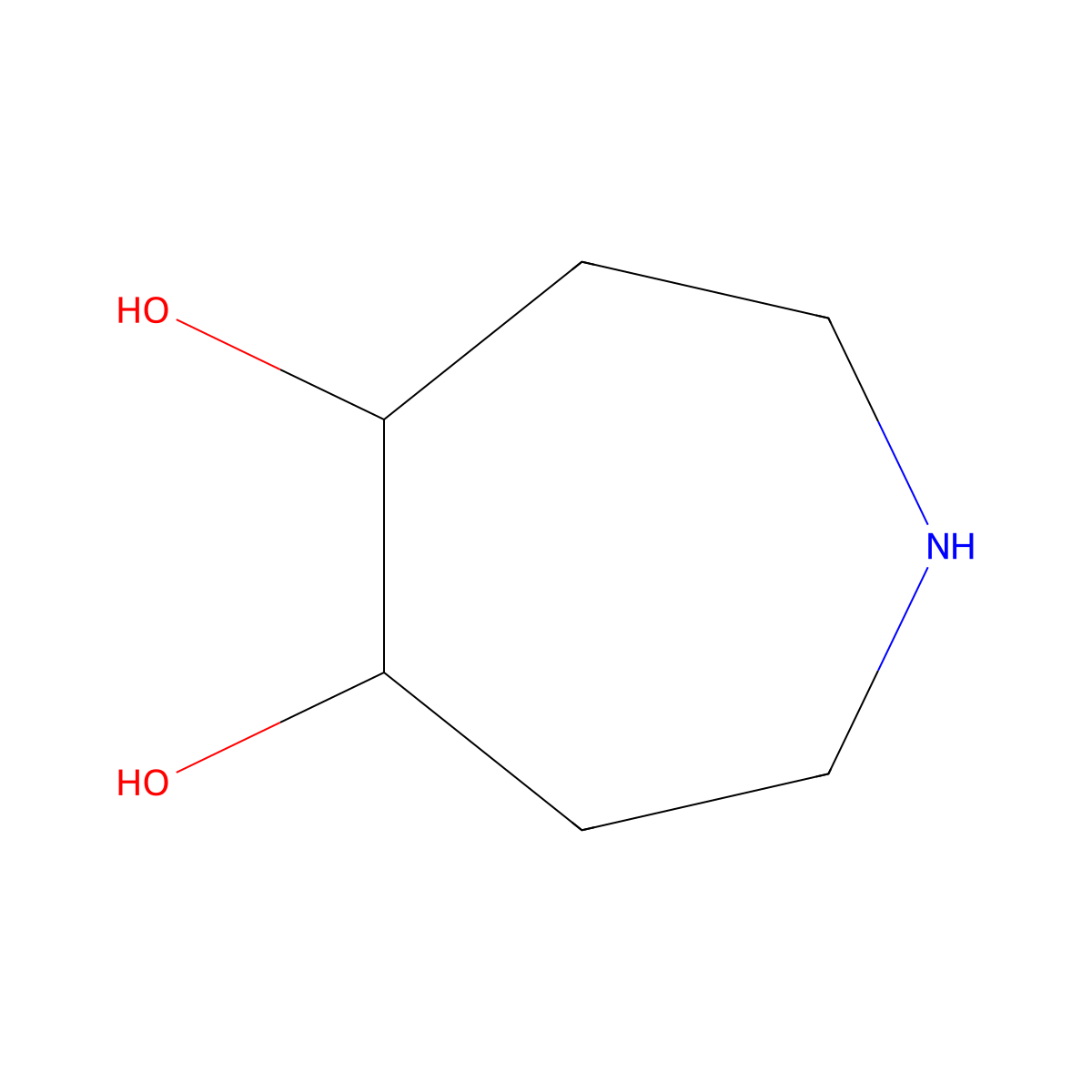 Rel-(4S,5S)-azepane-4,5-diol molecular structure, CAS 2566527-47-5