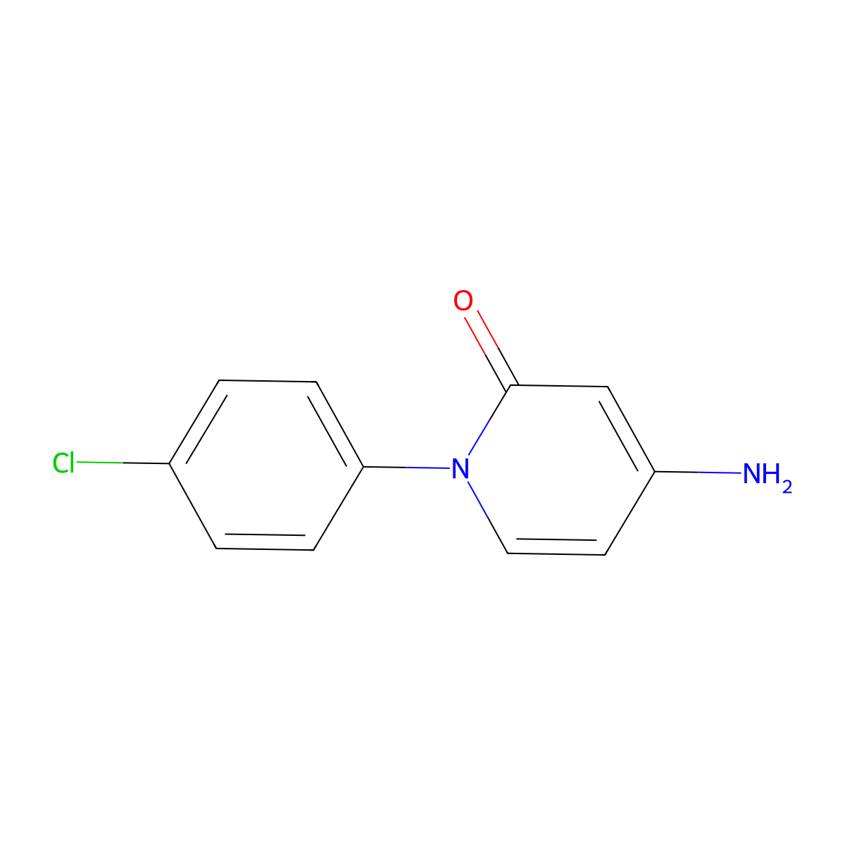 4-Amino-1-(4-chlorophenyl)pyridin-2-one molecular structure, CAS 256653-42-6
