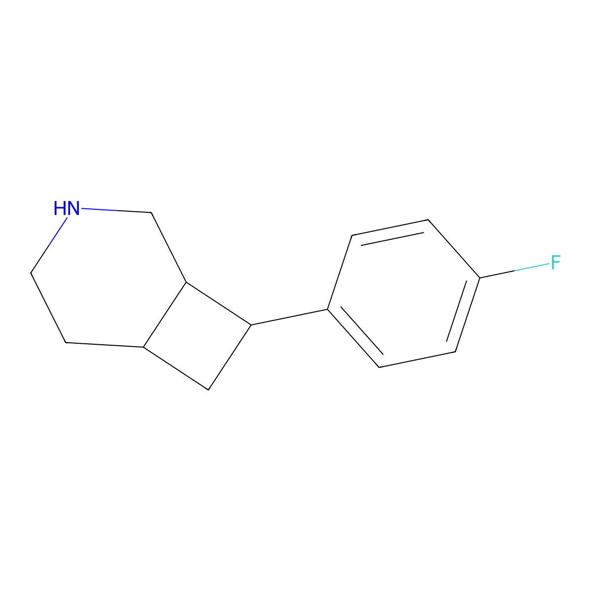 rac-(1R,6S,8R)-8-(4-fluorophenyl)-3-azabicyclo[4.2.0]octane molecular structure, CAS 2566532-07-6