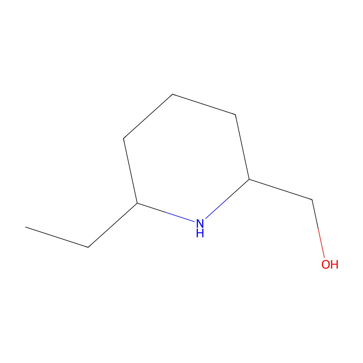 rac-[(2R,6R)-6-ethylpiperidin-2-yl]methanol molecular structure, CAS 2566565-54-4