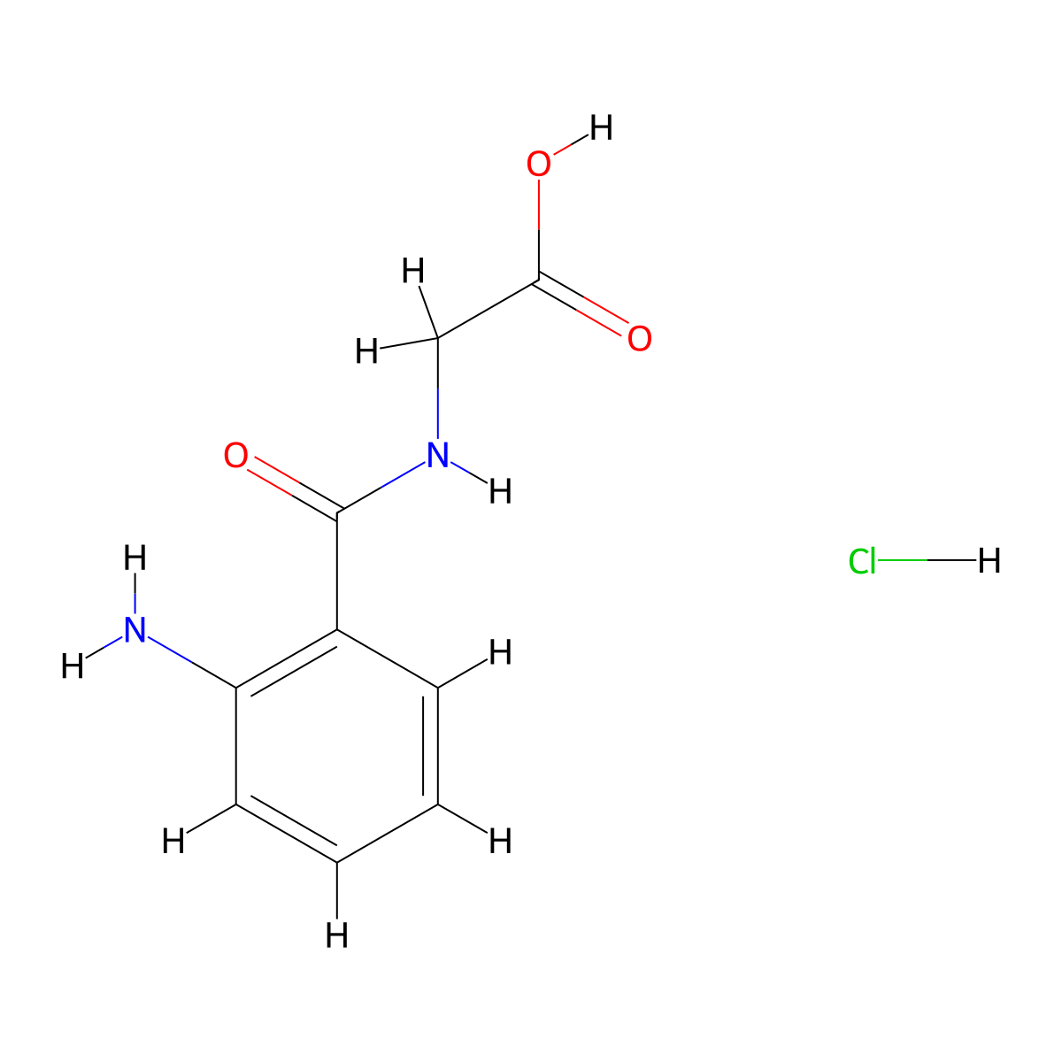 2-[(2-Aminophenyl)formamido]acetic acid hydrochloride molecular structure, CAS 256657-23-5