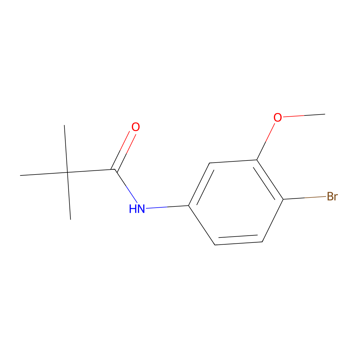 N-(4-bromo-3-methoxyphenyl)-2,2-dimethylpropanamide molecular structure, CAS 256658-03-4