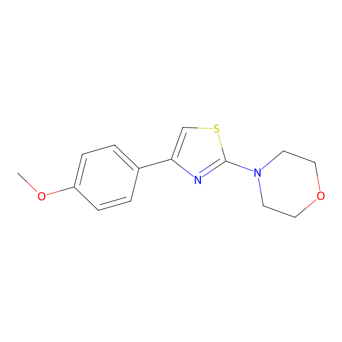 4-[4-(4-Methoxyphenyl)-1,3-thiazol-2-yl]morpholine molecular structure, CAS 256661-25-3