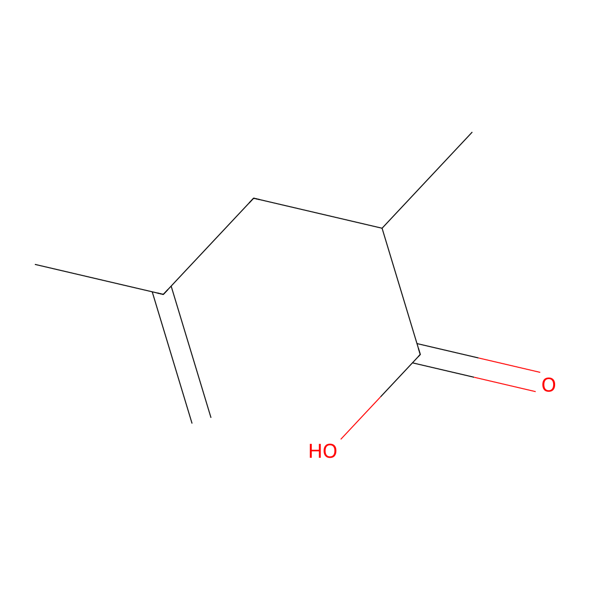 (2R)-2,4-dimethylpent-4-enoic acid molecular structure, CAS 256663-21-5
