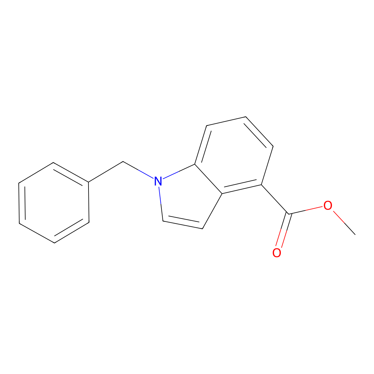 methyl 1-benzyl-1H-indole-4-carboxylate molecular structure, CAS 256664-23-0