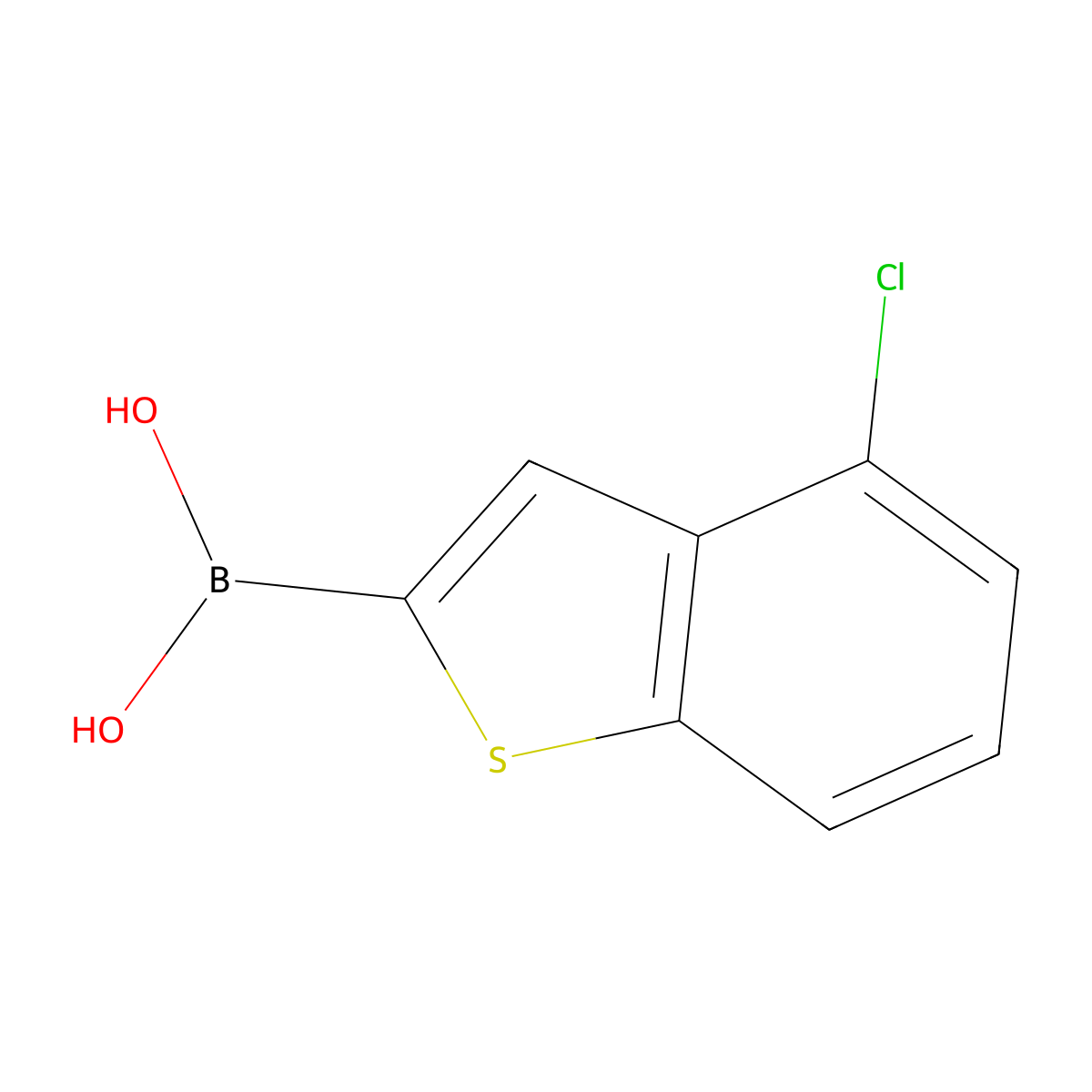 (4-Chlorobenzo[b]thiophen-2-yl)boronic acid molecular structure, CAS 2566704-06-9
