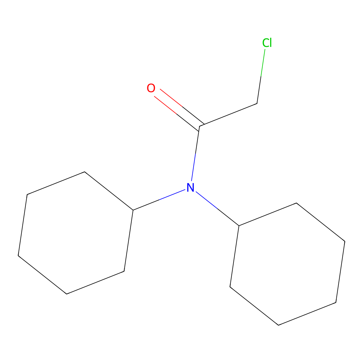 2-Chloro-N,N-dicyclohexyl-acetamide molecular structure, CAS 2567-50-2