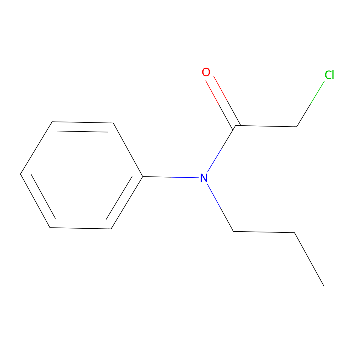 2-chloro-N-phenyl-N-propylacetamide molecular structure, CAS 2567-52-4